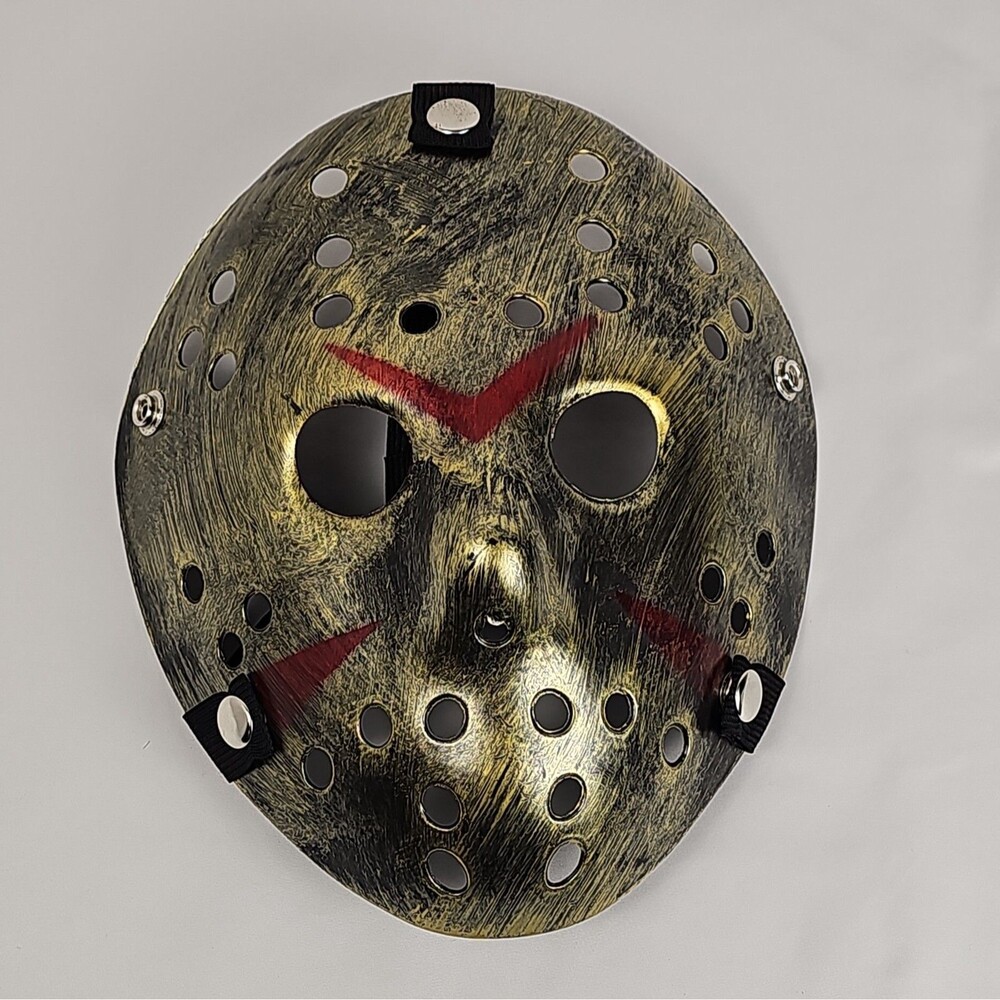 Jason Voorhees Style Gold Hockey Mask Friday the 13th Halloween Costume